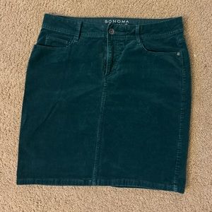 Dark green corduroy skirt size 8